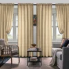 Set Of 4 Curtains, Solid Color Simple Rod Pocket Blackout Curtains, Suitable For Living Room, Office, Home, Bedroom Decoration 2