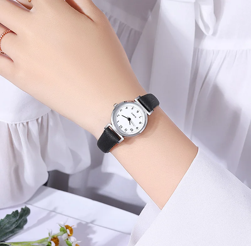 Hight Quality Brand Quartz Watch Ladies Fashion Small Dial Casual Watch Leather Strap Wristwatch for Women Relojes Para Mujer 3