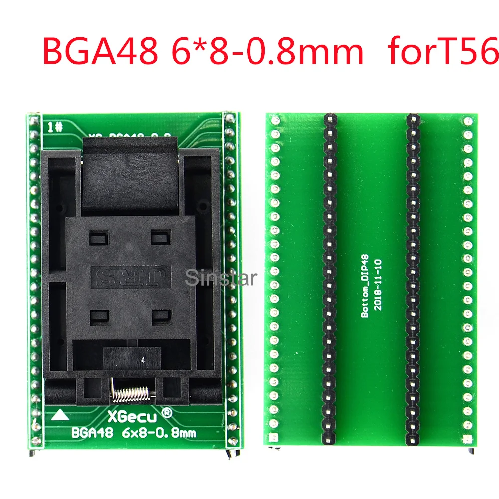 

BGA48 6*8 0.8mmAdapter for T56 Nand Programmer Compiler Socket Programming Calculator Chip Programmable Base Best Quality