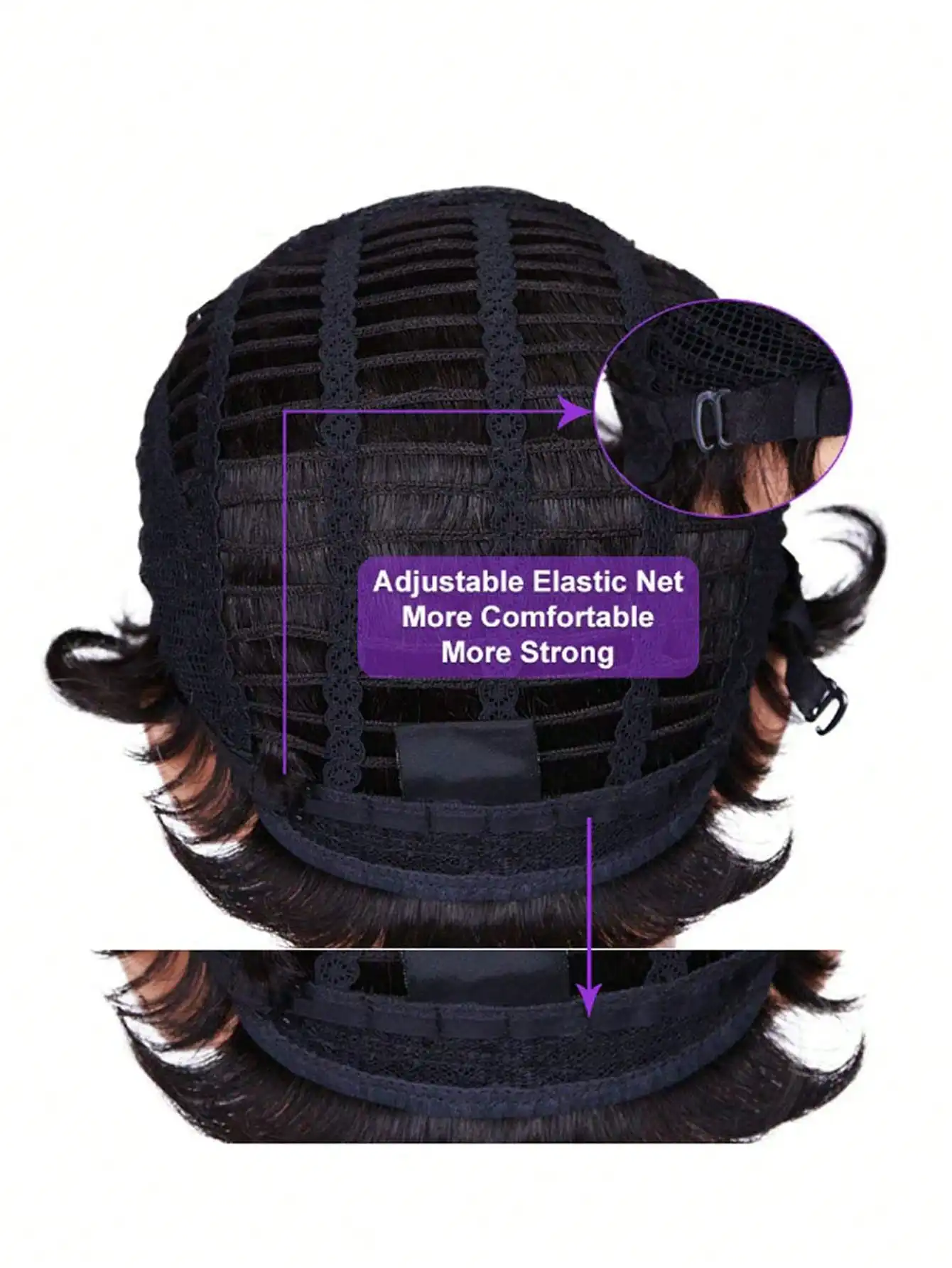 Wigs suitable for women, elf style short hair, available in black and other colors, short layered wavy synthetic wigs suitable 6