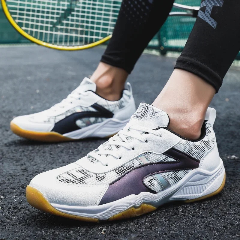 Women Men Pickleball Shoes Court Tennis Sport Badminton Shoes Women Gym Walking Sneakers Mesh Breathable Man Tennis