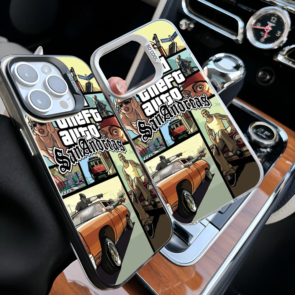 Epc San Andreas G-GTA IMD Phone Case For iPhone Pro Max Plus Color Silver Cover