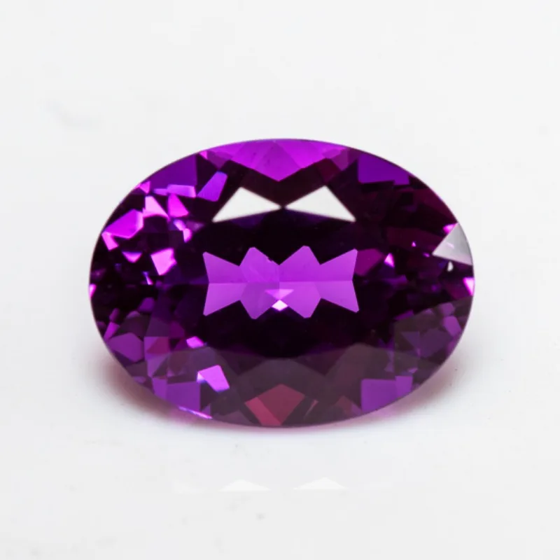 

Lab Grown Sapphire Oval Shape Purplish Red Color Charms Gemstones Beads Diy Jewelry Making Material With AGL Certificate