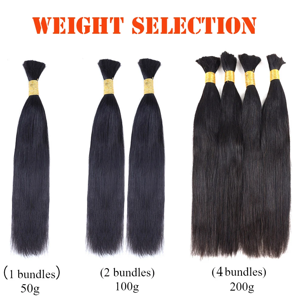 Original Bulk Human Virgin Hair Unprocessed Cuticle Aligned Hair No Weft Vietnamese Straight Bundles Bulk Extensions