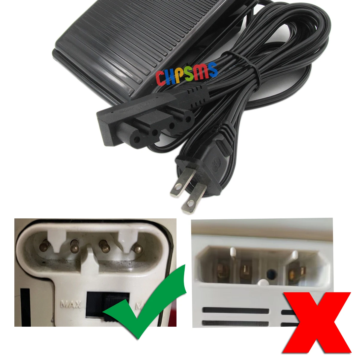 Pédale De Vitesse Bernina + Cordon - Pour Machines à Coudre 830 831 800 - Broches Rondes