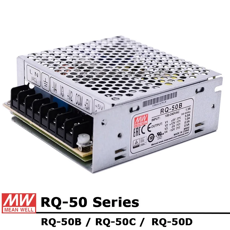 

Mean Well RQ-50 Series AC/DC 50W Quad Output Switching Power Supply RQ-50B RQ-50C RQ-50D