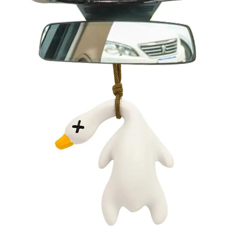 

Swinging Duck Car Ornament Funny Cartoon Roast Duck Pendant Creative Rearview Mirror Pendant Car Decoration For Car Interior