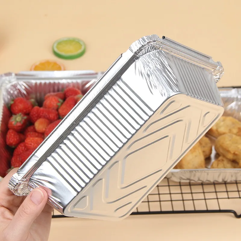 Disposable Containers Food Storage Containers 20/50PCS Aluminum Foil Tray Disposable Household Food Storage Barbecue Dessert Cooking Baking