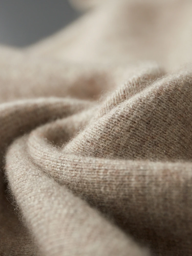 2024 Men's 100% Cashmere Sweater Suit Collar Smart Casual Cardigan Autumn Winter Thick Soft Cashmere Knitwear Sweater Coat 6
