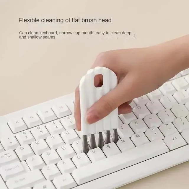 Brosse multifonctionnelle à fente flexible, couvercle de tasse, rainure, continents, ple, brosse à écart de bouteille, ménage, poils souples, brosse à livres, outil de cuisine 1