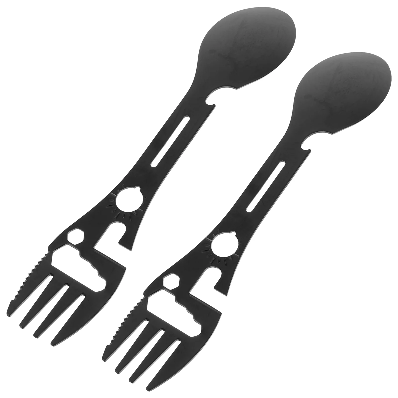 

2Pcs Camping Spork Multi-function Spork for Camping Convenient Spoon Fork Camping Spork Tool