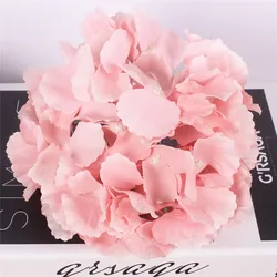 Set of 5 17cm 54 - Petal Artificial Hydrangea Flower Heads for Floral Arrangements and Home Decor (Pink)