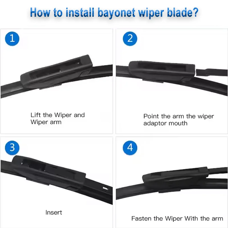 Complete Wiper Blade Set (Front + Rear) For Dacia Sandero & Stepway (2012-2015) - 3 Pieces