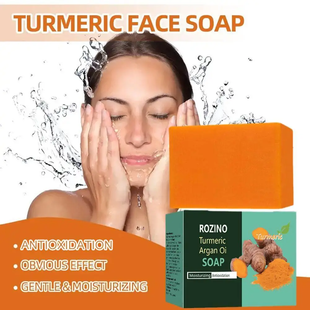 

100g Turmeric Soaps Natural Handmade Soap Clean Oil Control Removal Acne Skin Brightening Skin Care Whitening Soap Body Care