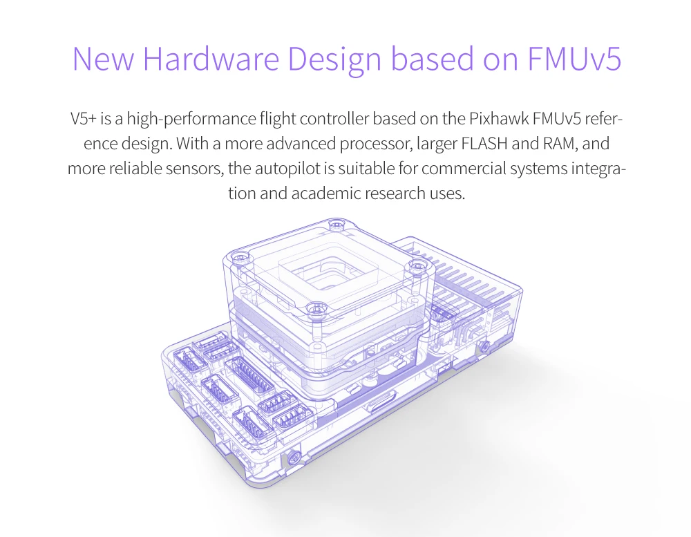 Description Picture 5 of itemCUAV NEW Pixhawk V5 Plus Autopilot Flight Controller with NEO V2 GPS Module for FPV Drone Helicopter Flight Simulator Whole