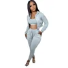 6PCS Wholesale Bulk Items 2023 Fall Clothing Casual Sport 3 Piece Set Women Long Sleeve Hooded Cardigan Outfits Tracksuit X10304 4