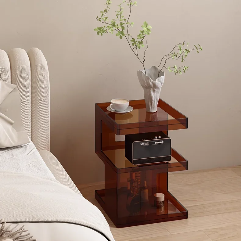 Modern simple household living room sofa side table mini small coffee table bedroom light luxury bedside
