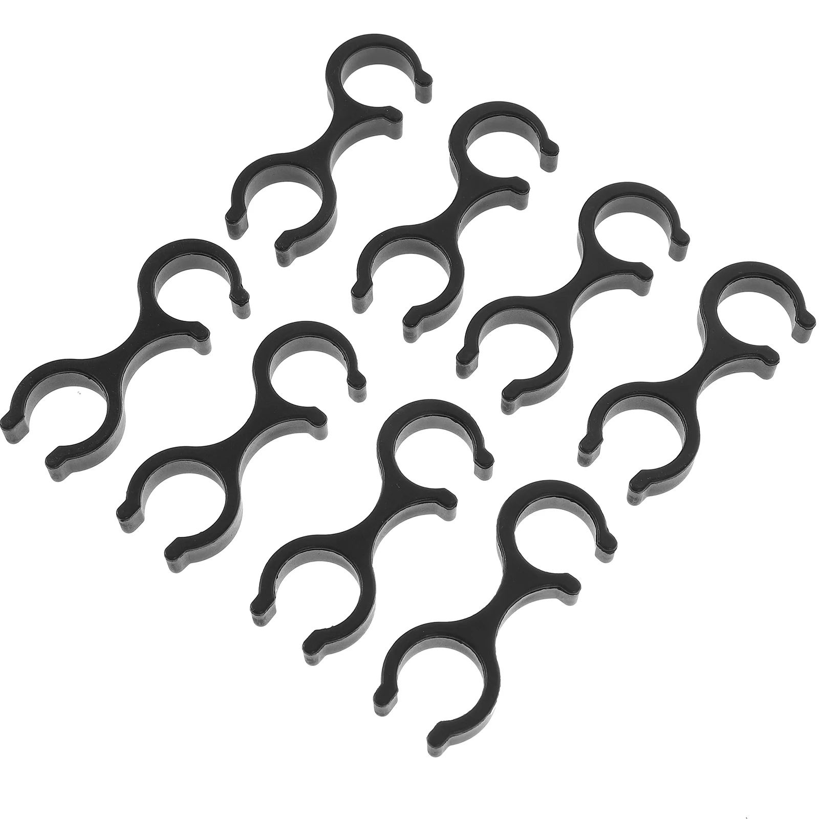 8 Pcs Walking Stick Clips Storage Clasps Alpenstock Clips Handcuffs Shape Clip Rotatable Clasps Camping Hiking Accessories
