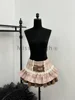 Sweet Kawaii 2 Piece Sets Women Japanese Y2k Brown Retro Tops + Chic Mini Cake Skirt Female Princess Elegant Outfits Spring 2025 3
