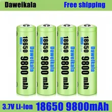New 3.7V 18650 9800mAh Rechargeable Battery High Capacity Li-ion Rechargeable Battery For Flashlight Torch headlamp Battery