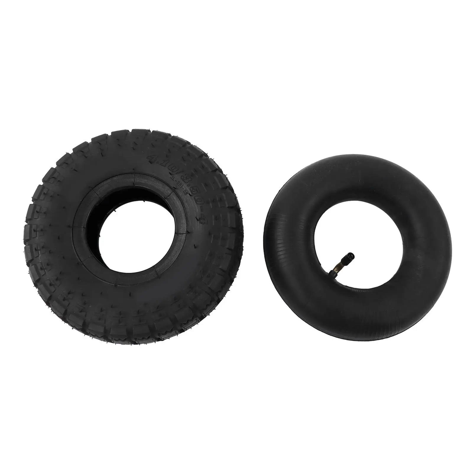 

4.10/3.50 4in Heavy Duty Tire Inner Tube Set for Lawn Mowers & Hand Trucks