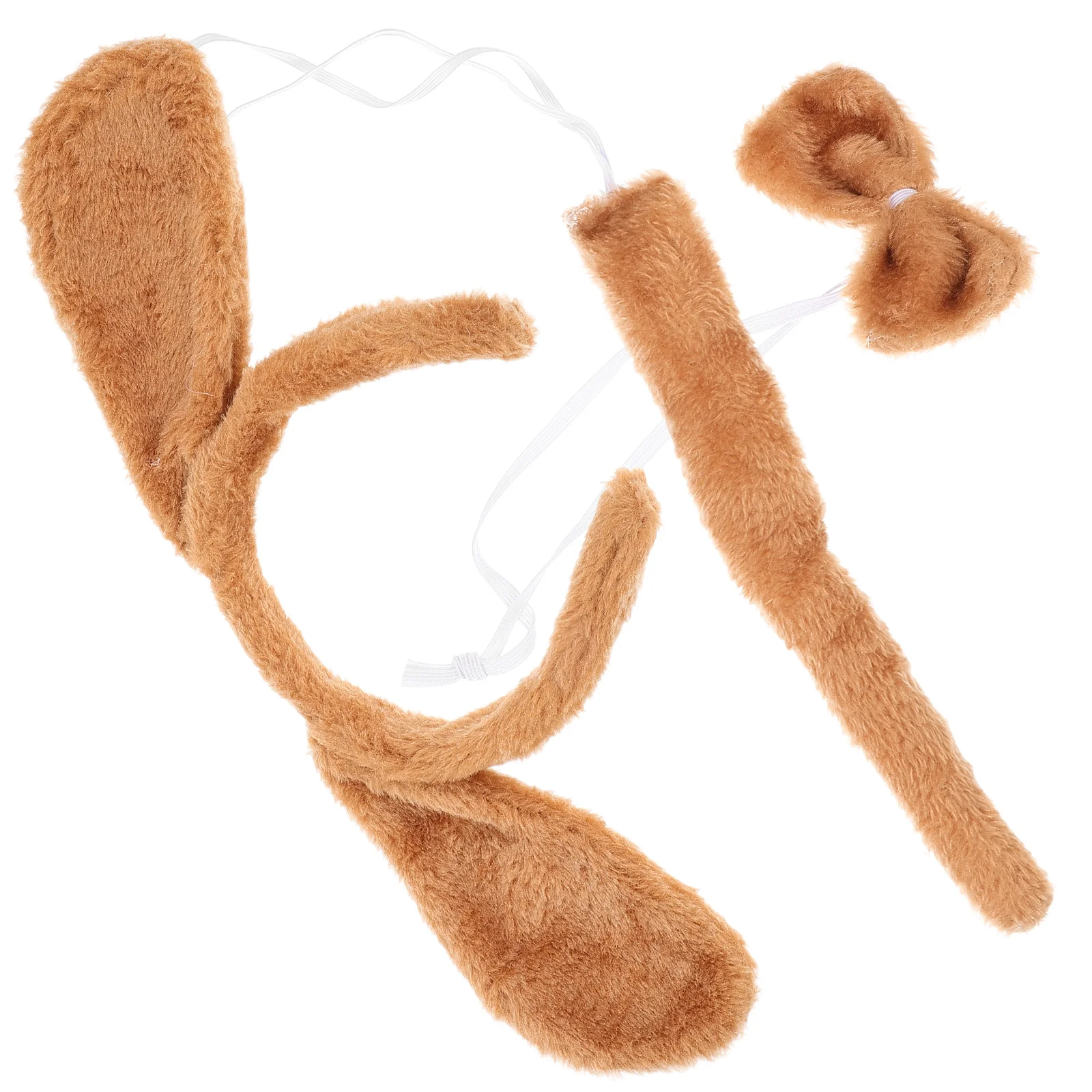 Cosplay Tail Tails Set Plush Bow Tie Dog Ears Headband for Kids