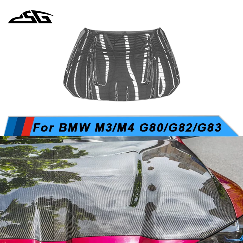 

Передняя крышка двигателя из углеродного волокна для BMW M3 M4 Series G80 G82 G83 CSL Style обновление крышки обшивки капота вентиляционного отверстия