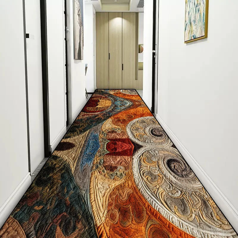 Modern Corridor Carpet Hotel Lobby Decoration Runner Carpets Apartment Stairs Corridor Rugs Kitchen Non-slip Mats Customizable 3