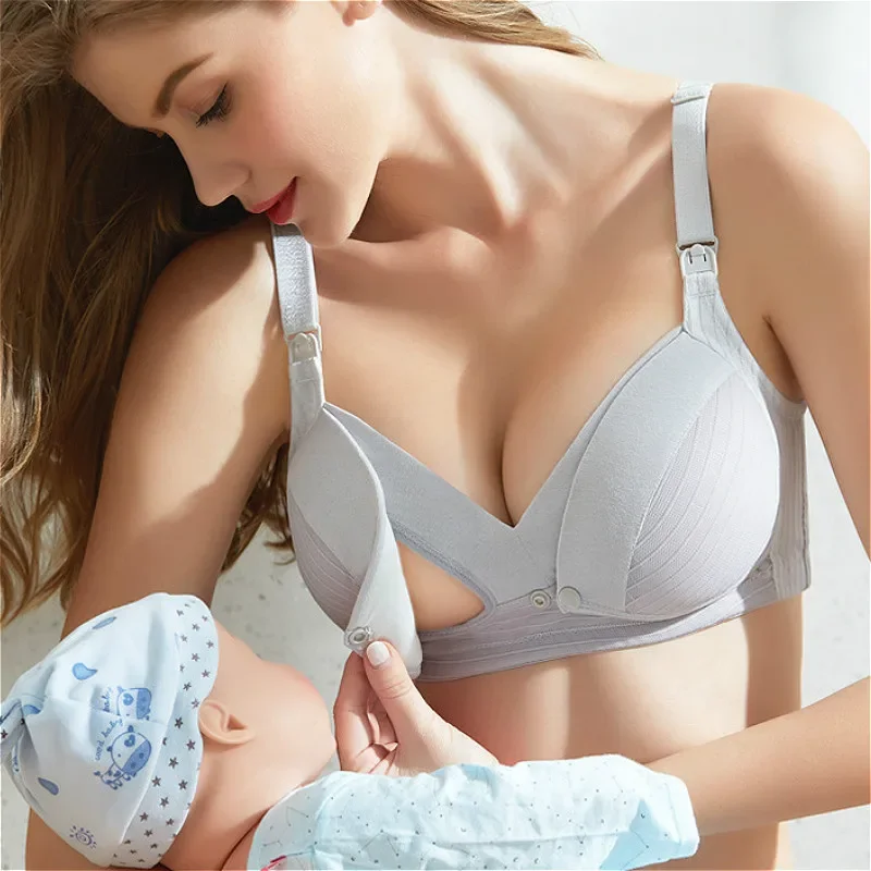 Maternity Nursing Bra for Pregnant Women Cotton Wire Free Sleep Underwear lactating Nursing Bralette nursing bra