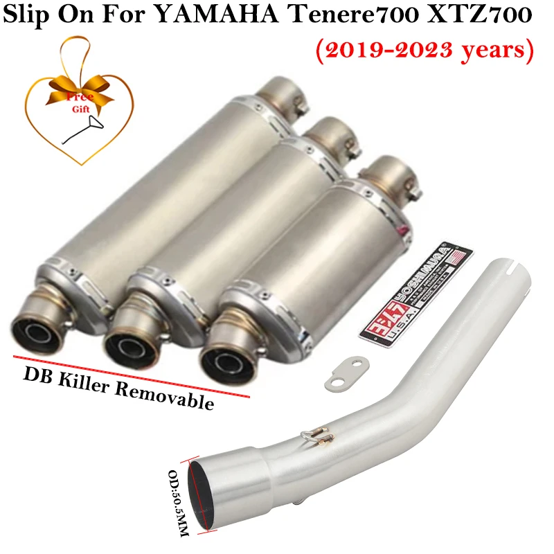 Per Yamaha Tenere700 Tenere 700 Xtz700 Xtz-700 2019 - 2023 Scarico Moto Fuga Modifica Collegamento Centrale Tubo Silenziatore Db Killer