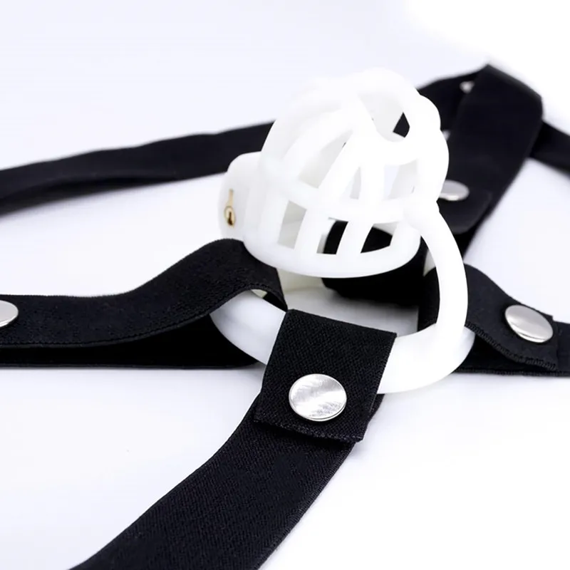 Anti-Off Male Chastity Cage Device Auxiliary Belt Adjustable Rope-Three Way Widen Elastic Band Sex Toy Sexy Underwear for Men Penis Chastity Cage Chastity Lock Sex Toy Chastity Cage Accessory