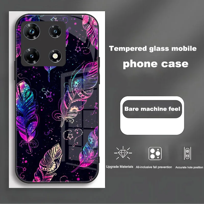Luxury Shockproof Tempered Glass Phone Case Cover