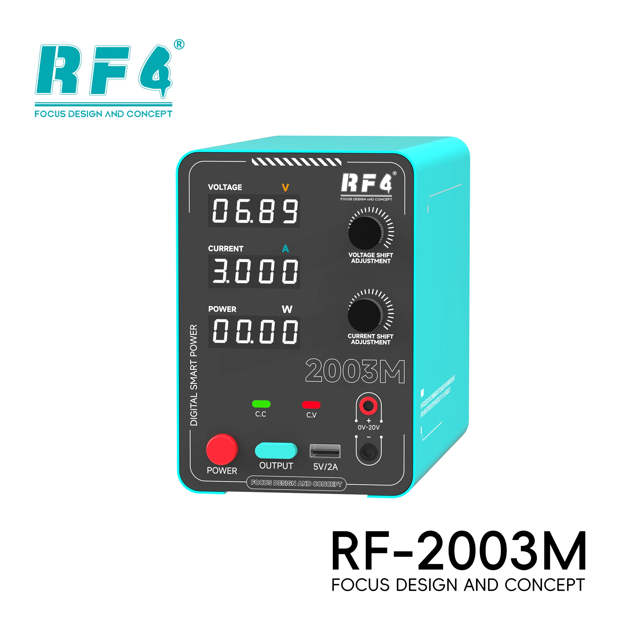 RF4 RF-2003M 스마트 디지털 DC 정전압 전원 공급 장치 60W 고정밀 과부하 보호 기능 외부 시작 기능 포함 휴대폰 수리용