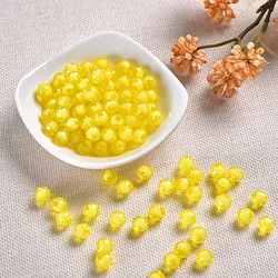 Medium Ball Bead Acrylic Set - 500g DIY Craft Material - 10mm (Yellow)