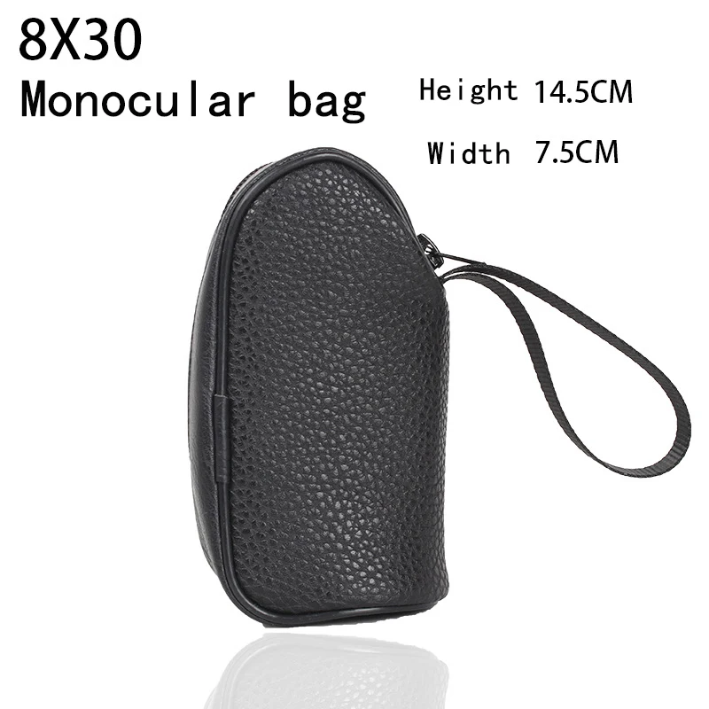 High quality Waterproof 8x30 Binoculars Case for 30mm telescope binocular black Leather bag 160mmX135mm Portable Camera Case Bag 2
