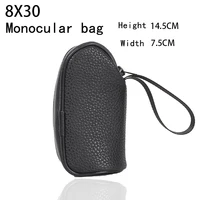 High quality Waterproof 8x30 Binoculars Case for 30mm telescope binocular black Leather bag 160mmX135mm Portable Camera Case Bag 2