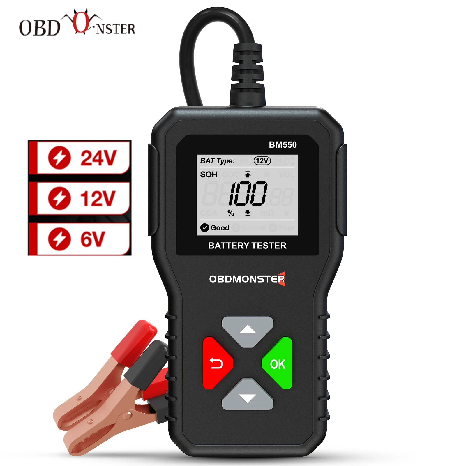 Bm550 Battery Tester 6v 12v 24v 1002000a Cca Capacity Digital Cars