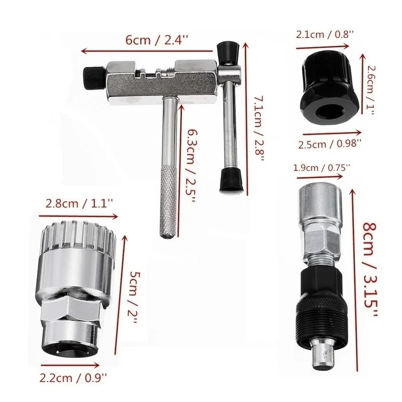 4Pcs/set 4pc Mountain Bike Portable Bicycle Crank Chain Axis Puller Removal Repair Tool Kit Bicycle Repair Tools Bike Multitool