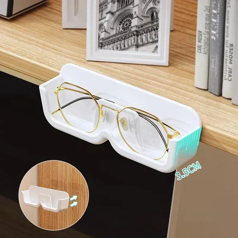 Glasses holder self-adhesive wall mounted plastic huggable storage shelf for home storage sunglass display