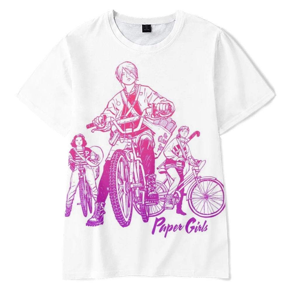 

Paper Girls Tshirt Unisex Crewneck Short Sleeve Tee Women Men T-shirt Harajuku Streetwear 2022 Casual Style 3D Clothes