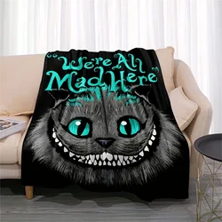 Whimsical We're All Mad Here Cheshire Cat Blanket - Cozy Nights - 150 - 200cm (0128 - MT)