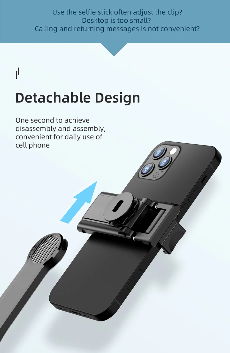 WiWU Wi-SE001 Detachable Tripod Selfie Stick description image 6