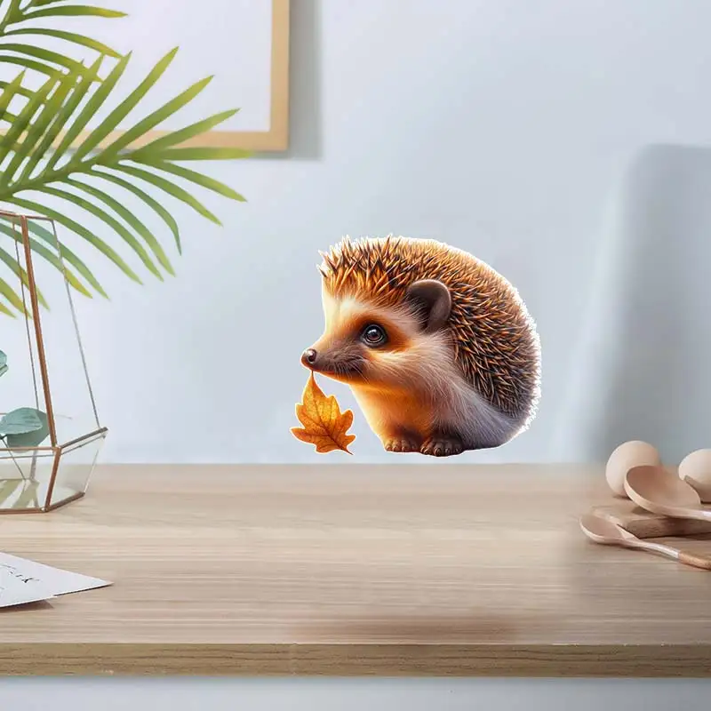 Cute Hedgehog Wall Sticker Kids Room Decor Bathroom Toilet Living Room Decor Cabinet Refrigerator Home Decals S426