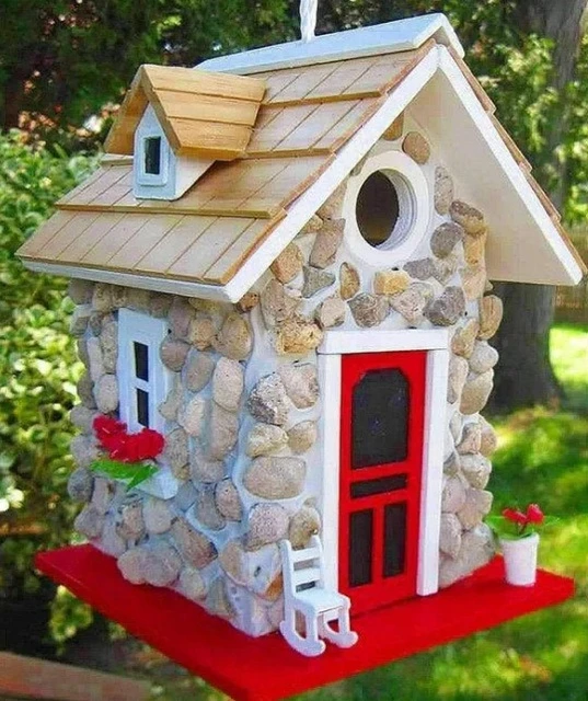 Maison d'Oiseau Créative en Bois Faite à la Main, Nid de Colibri  Imperméable, Décorations de Jardin d'Extérieur - AliExpress