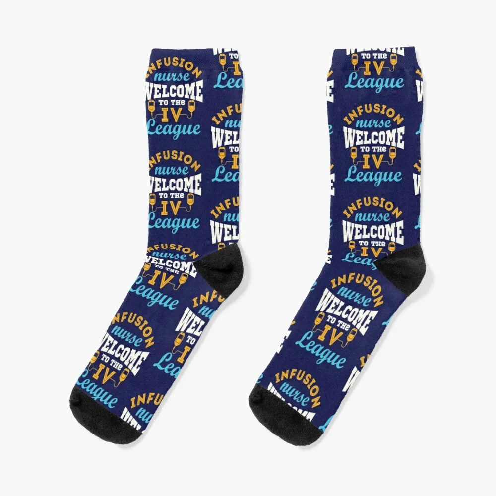 Infusion Nurse Welcome to the I.V. League Socks Warm Socks Men i deal in butts and guts gi gastroenterology endoscopy gastro nurse squad gastroenterology doctor socks