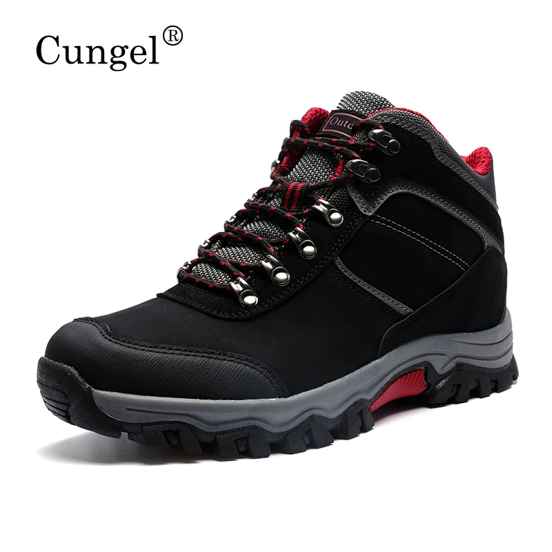 

New Designers Leather Hiking Shoes Men Winter Outdoor Mens Sport ShoesTrekking Mountain Athletic Shoes Man