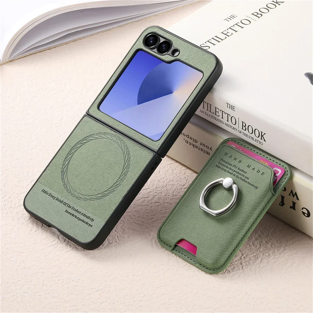 Premium Detachable Magnetic Wallet Phone Case with Card Holder Ring