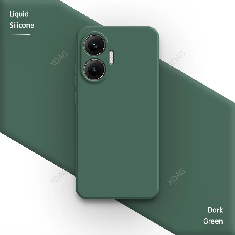 Premium Silicone Soft Back Cover with Camera Protection - Classic Liquid Design Phone Case