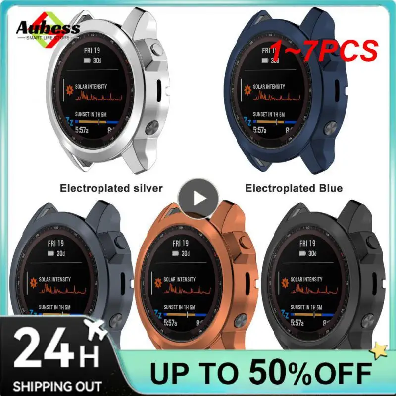 Custodia Per Orologio 1 ~ 7Pcs Per Garmin Fenix 7 7 S 7X Custodia Protettiva Per Orologio Intelligente Custodia In Gomma Morbida 7 Zaffiro Accessorio 