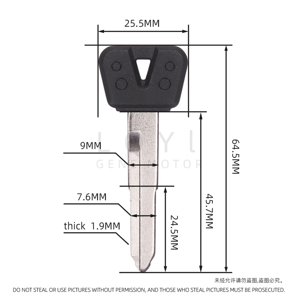 6Pcs 빈 키 오토바이 YAMAHA SVS400 XJR1200 FJR1300 R1 R6 FZ1 FZ4 FZ6 FZ8 S N XJR400 XJ6 FZR400 SR400 용 Uncut 키 교체